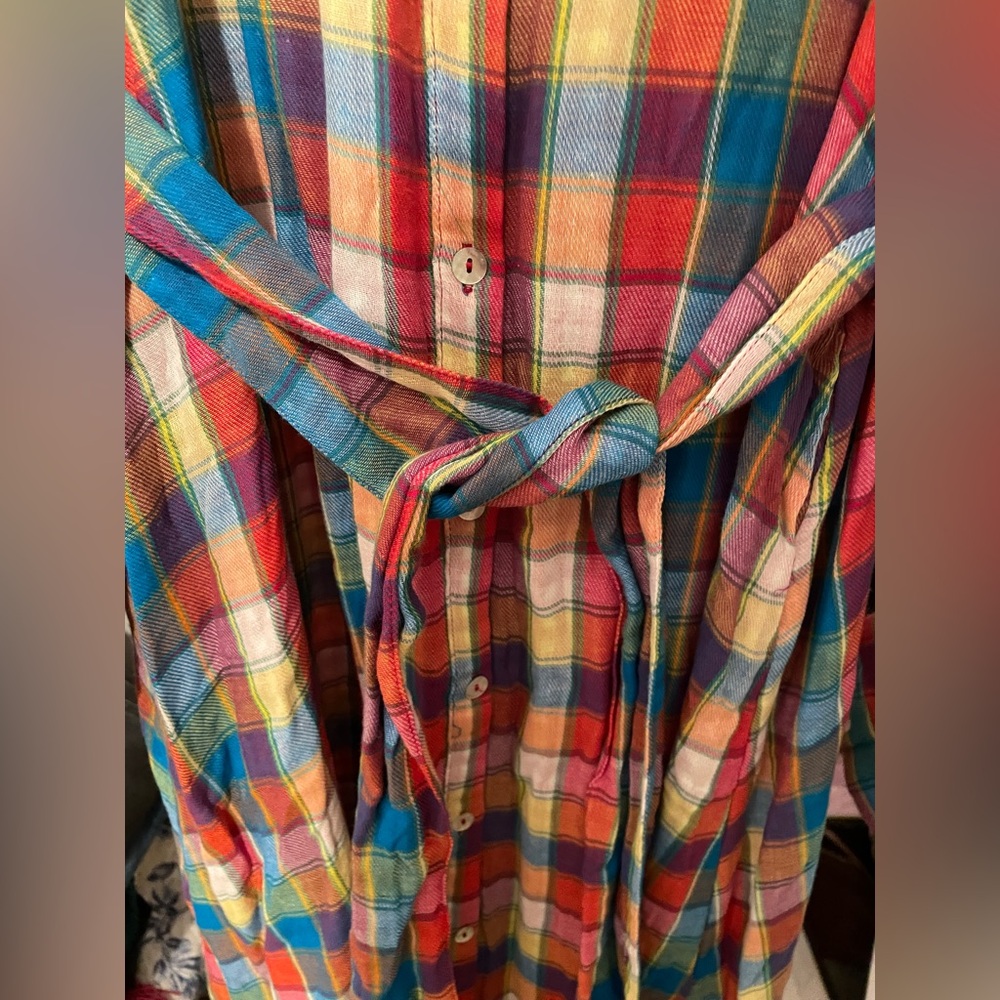 NWT Aura Plaid Button-down Dress - Picture 7 of 9